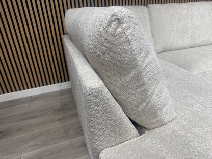 CARNABY Premium Fabric U Shaped Corner Chaise Sofa + Footstool - RRP £1,999