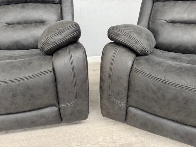 DFS Pierson 3 Seater + 2 Seater Music Power Recliners + Table + Console RRP: £2598