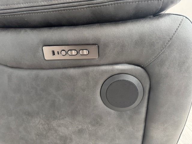 DFS Pierson 3 Seater + 2 Seater Music Power Recliners + Table + Console RRP: £2598