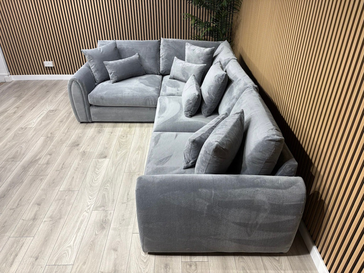 Sofology MARBLE ARCH Style Fabric LHF Corner Sofa, Grey - RRP £3,599