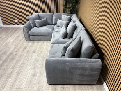 Sofology MARBLE ARCH Style Fabric LHF Corner Sofa, Grey - RRP £3,599