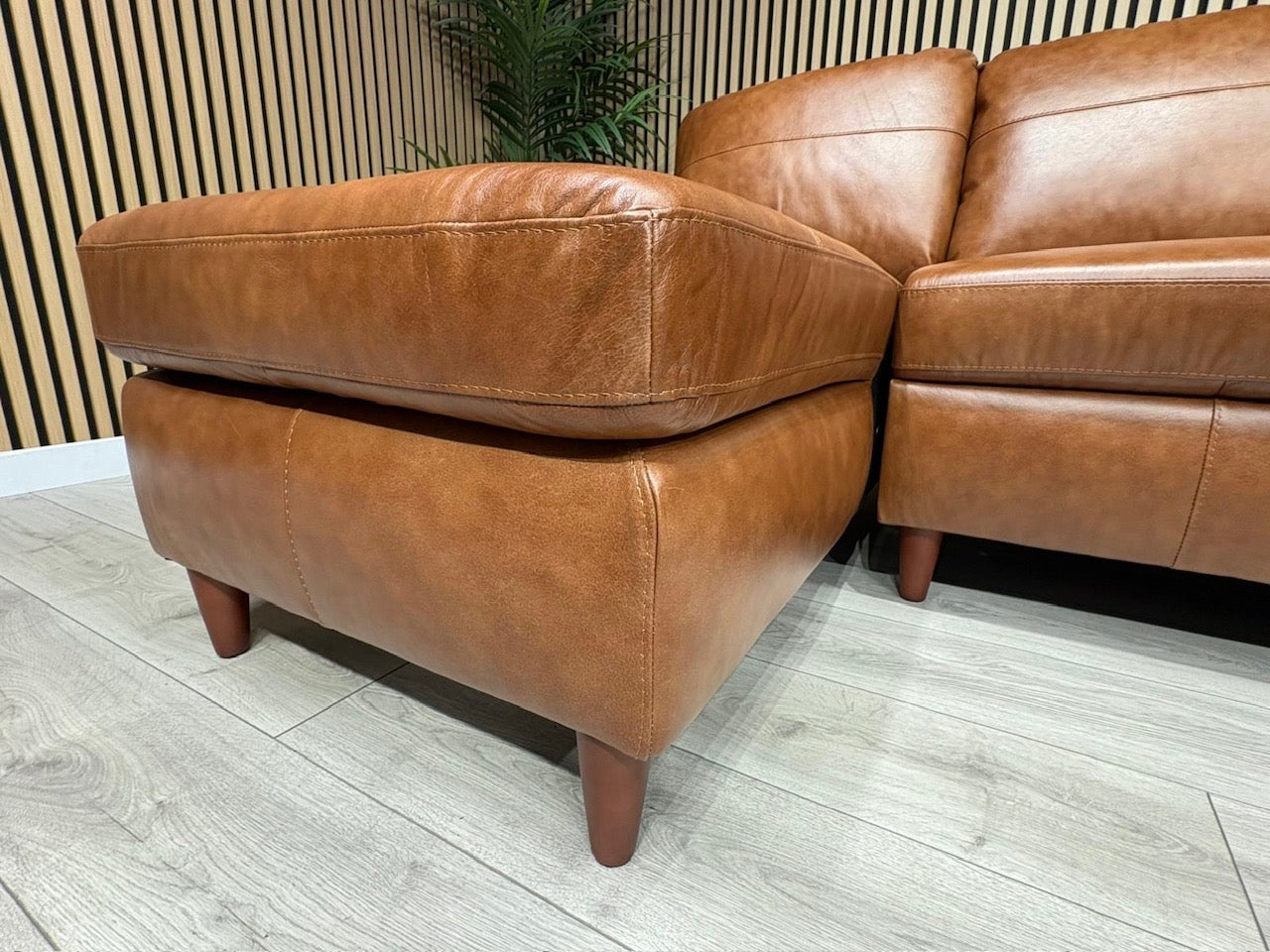 John Lewis BAILEY Style LHF Leather 3 Seater Chaise End Sofa, Tan - RRP £3,449