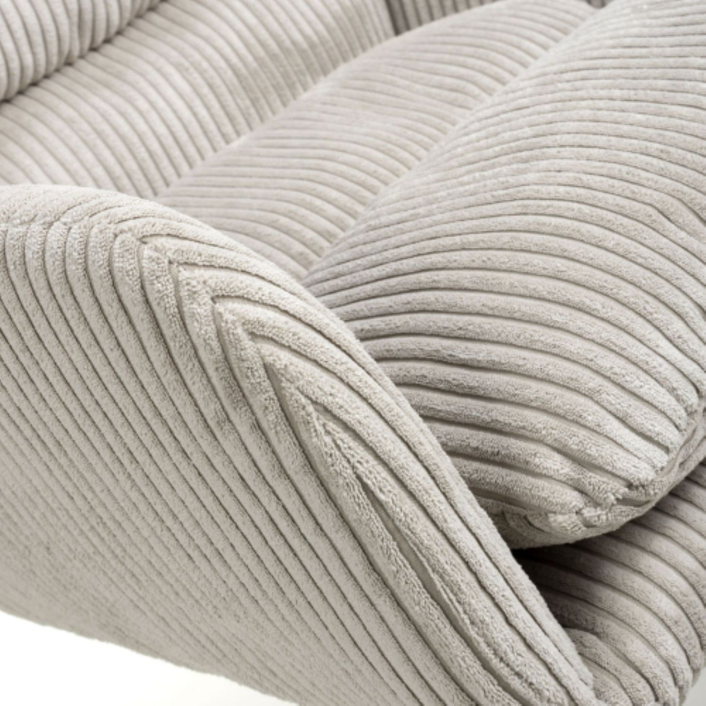 Mink Ribbed Corduroy Fabric 180 Degree Swivel Dining Chair