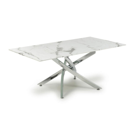 Astoria White Chrome Coffee Table