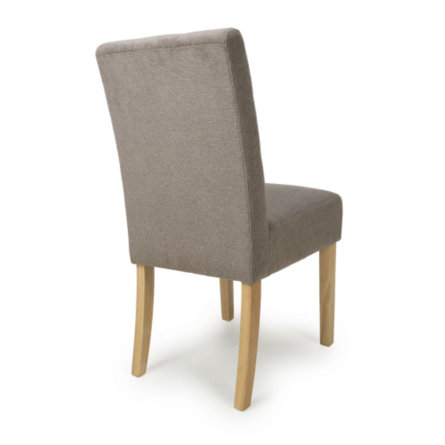 Light Brown Fabric Dining Chair with Natural Legs