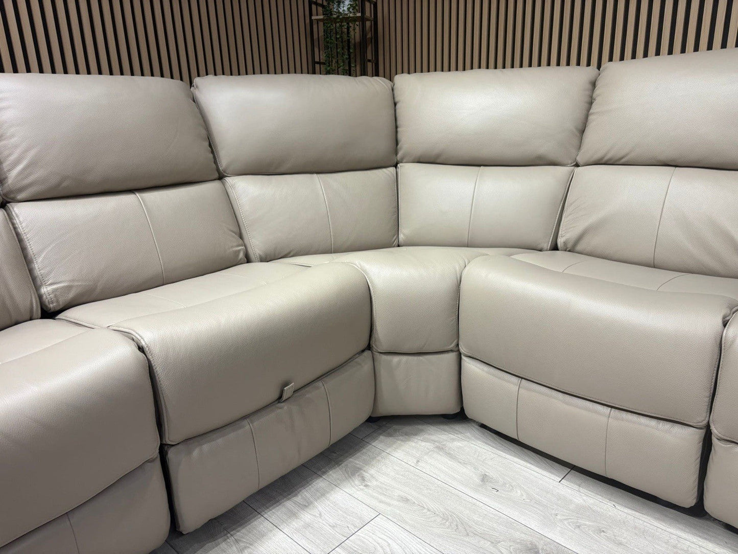 Oak FurnitureLand - Ezra Leather Modular Corner Sofa Power Recliners - RRP £3549