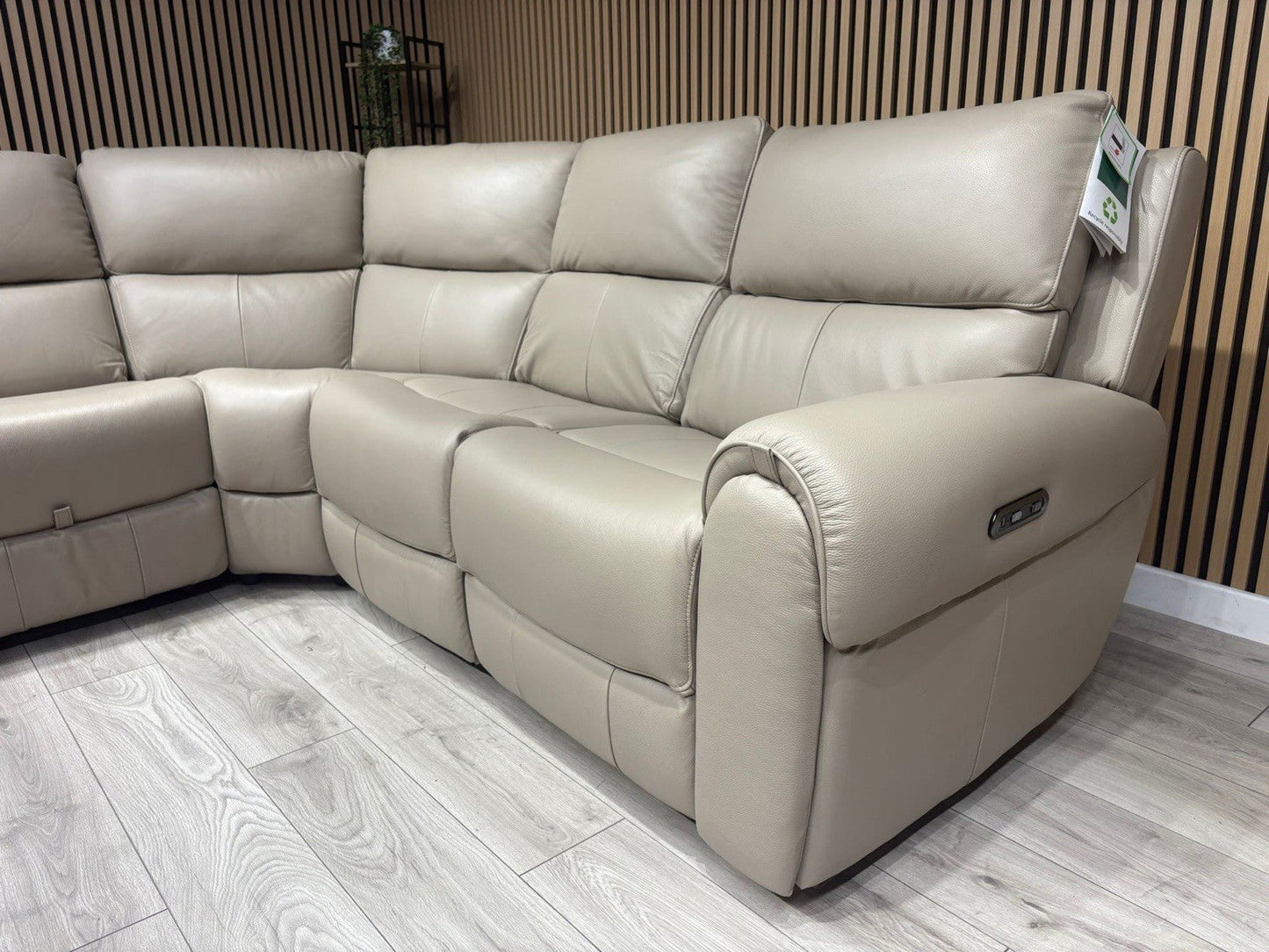 Oak FurnitureLand - Ezra Leather Modular Corner Sofa Power Recliners - RRP £3549