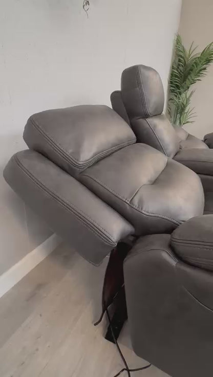 DFS Pierson 2+2 Seater Music Power Recliner Sofa Set with Console RRP £2298