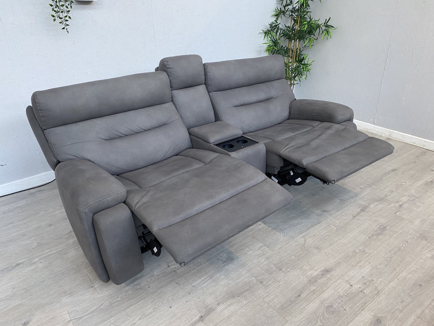 Furniture Village CINEMAX 3 Seater + 2 Seater Power Recliner Media Sofa Set.